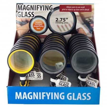 Kole Imports HX199-12 Magnifying Glass Countertop Display; 12 Piece -Pack Of 12